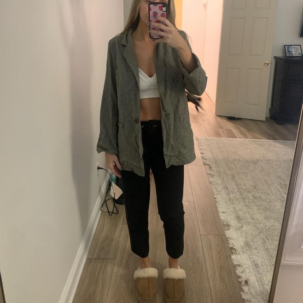 Olive green soft blazer
